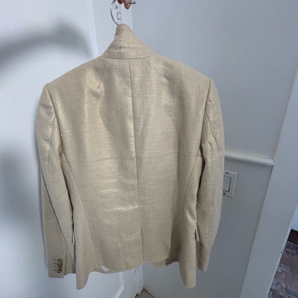 J. Crew Cream Single-Button Textured Blazer - Picture 7 of 7